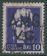 1945-47 TRIESTE AMG VG USATO IMPERIALE 10 LIRE - L29 - Used