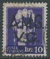 1945-47 TRIESTE AMG VG USATO IMPERIALE 10 LIRE - L29 - Usados