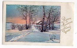 Bonne Année-Nouvel An-1949-Paysage Neige-Type Mignonnette--éd ???--grains De Givre - Nouvel An