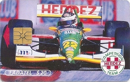 Mexico - Ladatel - Herdez Coche De Frente Formula 1 - P-0010B - 20$, Gemplus, 07.1996, Used - Mexico