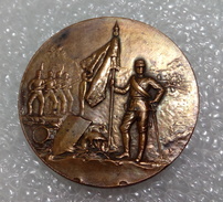 MEDAILLE DE BRONZE CONCOURS D'INSTRUCTION MILITAIRE SIGNÉE "HENRI DUBOIS " - Bronzen