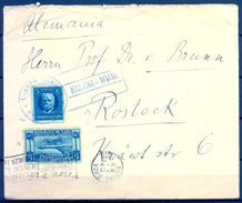 1930 , CUBA , LA HABANA - ROSTOCK ( ALEMANIA ) , CORREO AÉREO LA HABANA - MIAMI , YV. 178 , AER. 1 - Covers & Documents