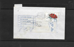 O) 1991 AUSTRALIA, INSECT -COTTON HARLEQUIN- COVER RETURN TO SENDER, XF - Brieven En Documenten