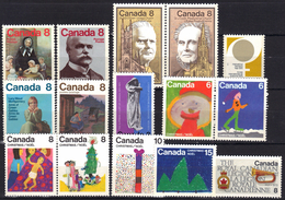 Canada N° 565-566, 567-570, 575, 579, 584-589, 590 ** Année 1975 - Unused Stamps