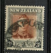 New Zealand 1947 3Sh King George VI Issue #268 - Oblitérés