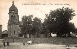 SAINT GERVAIS D'AUVERGNE L'EGLISE LA TERRASSE LA CURE - Saint Gervais D'Auvergne