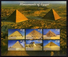 Architècture Egyptienne, Monuments, Pyramides - BF De 6 Val Neufs // Mnh - Monumenti