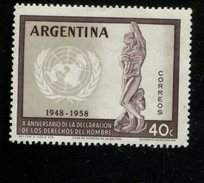 439941272 ARGENTINIE DB 1959 POSTFRIS MINTNEVER HINGED POSTFRIS NEUF YVERT 595 - Neufs