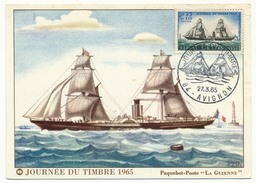 FRANCE => Carte Fédérale 1965 => 0,25 + 0,10 Journée Du Timbre - La Guienne - Avignon - 1960-1969