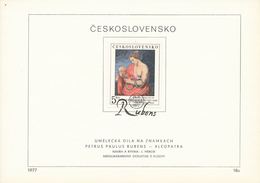 Czechoslovakia / First Day Sheet (1977/18 E) Praha: Petrus Paulus Rubens (1577-1640) "Cleopatra" (1617) National Gallery - Aegyptologie