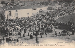 71-CLUNY- FÊTES DU MILINAIRE, 1910 , GRAND CORTEGE HISTORIQUE,  DEPART DU CHAMP DE FOIRE; LE DEFILE - Cluny