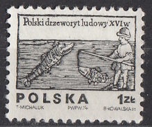 2070 Polonia 1974 Xilografia Popolare  	 Polski Drzeworyt Ludowy Z XVI W.  Used Polska Poland - Grabados