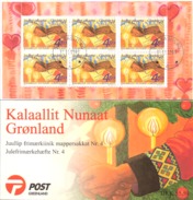 Greenland 1999 Christmas Stamps Mi 344-345x  In Christmas Booklet Nr 4, Cancelled(o) - Used Stamps