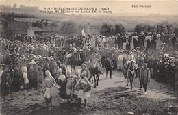 71-CLUNY- MILLENAIRE DE CLUNY 1910, CORTEGE DE L'ENTREE DE LOUIS IX A CLUNY - Cluny
