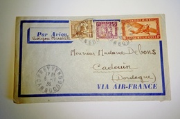 Indochine Lettre De Saigon 1936 Par AIR FRANCE - 1927-1959 Briefe & Dokumente