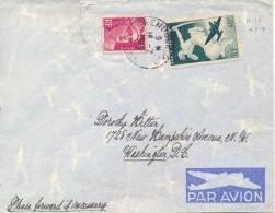 France 1949 Cover To USA With 3 F. Marianne + 40 F. Centaur Air Mail Stamp - 1927-1959 Lettres & Documents