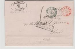 Pol090 // - POLEN -Bankbrief 1864 Nach Paris - ...-1860 Prephilately