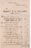 INVOICE FROM T.B.H. WILLIAMS - GROCER - TRECWN - LETTERSTON - PEMBROKESHIRE - WALES - With R.S.O. Sorting Office - Verenigd-Koninkrijk