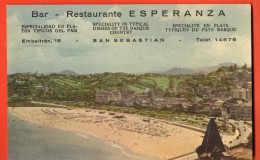 IBF-30  San Sebastián  Restaurante Esperanza La Playa De Ondarreta. Not Used. - Guipúzcoa (San Sebastián)