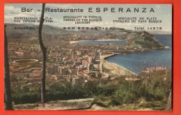 IBF-31  San Sebastián  Restaurante Esperanza Monte Ulfa. Not Used. - Guipúzcoa (San Sebastián)