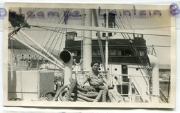 - Marine Française - Bastia - Photo - Jolie Femme Sur Le Henri Estier, Juillet 1933, Mademoiselle MARIN, TBE, Scans., - Schiffe