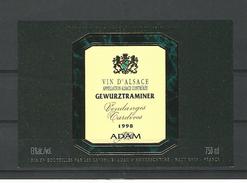 1998 ALSACE VIN   GEWURZTRAMINER VENDEANGES TARDIVES  CAVE J.B. ADAM AMMERSCHWIHR   NEUF QUALITÉ - Gewurztraminer