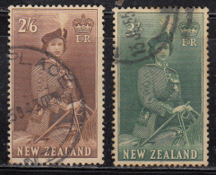 2s6d & 3s Used QEII,  New Zealand 1953, Horse, Costume - Fiscaux-postaux