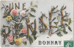 BONNAY (71) Carte Fantaisie Pensée De - Andere & Zonder Classificatie