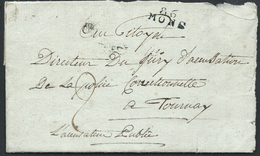 1796 L.(manque) 86/MONS En Noir + '2' Pour Tournay - 1794-1814 (French Period)