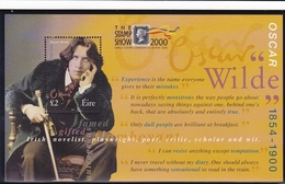 2000, Irland, 1229 Block 35 I, Zdr. Stamp Show 2000, Oscar Wilde.  MNH **, - Blocks & Sheetlets