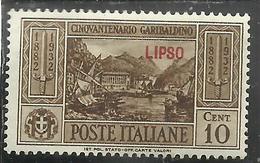 EGEO 1932 LIPSO GARIBALDI CENT. 10 C MLH - Egée (Lipso)