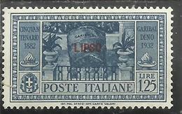 EGEO 1932 LIPSO GARIBALDI LIRE 1,25  MLH - Egée (Lipso)