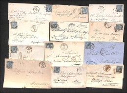 Regno - 1865/1867 - Dodici Bustine Col 20 Cent (25) - Interessante Insieme - Other & Unclassified