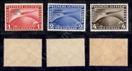 Germania - 1933 - Zeppelin Chicago Fahrt (496/498 - Posta Aerea) - Serie Completa - 3 Valori Nuovi Con Gomma... - Other & Unclassified