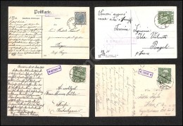 Austria - 1906/1913 - Quattro Cartoline Con Annullamenti Di Collettorie (Bondo - Braguzzo - Eggenthal - Jenesien) - Other & Unclassified