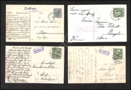 Austria - 1906/1913 - Quattro Cartoline Con Annullamenti Di Collettorie (Bondo - Braguzzo - Eggenthal - Jenesien) - Otros & Sin Clasificación
