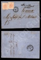 Austria -  Due 3 Kreuzer (3) Sfuggiti All’annullo Su Lettera Da Mezzolombardo A Verona Del 18.9.60 (a... - Other & Unclassified