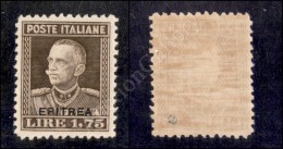 Eritrea - 1929 - 1,75 Lire (137) Nuovo Con Gomma - Ottima Centratura (700) - Autres & Non Classés