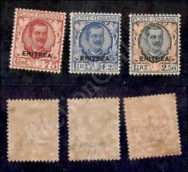 Eritrea - 1926 - Floreale (113/115) - Serie Completa - 3 Valori Nuovi Con Gomma Originale Integra - Ottimamente... - Other & Unclassified