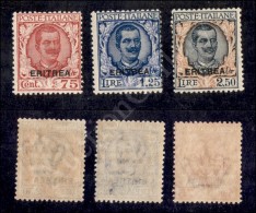 Eritrea - 1926 - Floreale (113/115) - Serie Completa - 3 Valori Nuovi Con Gomma Integra (1.125) - Sonstige & Ohne Zuordnung