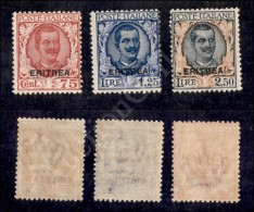 Eritrea - 1926 - Floreale (113/115) - Serie Completa - 3 Valori Nuovi Con Gomma Integra (1.125) - Autres & Non Classés