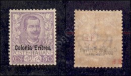 Eritrea - 1903 - 50 Cent (27) Nuovo Con Gomma Integra - Ottimamente Centrato (1.500) - Sonstige & Ohne Zuordnung