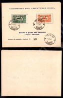 Occupazione Tedesca - 1943 - Pro Assistenza (3/4 Espressi) - 2 Valori Su Pieghevole Dell’emissione Nel Giorno... - Other & Unclassified