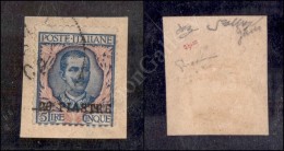 Costantinopoli - 1908 - 20 Piastre Su 5 Lire (14) Su Frammento - Fiecchi + Cert. Caffaz (6.500+) - Sonstige & Ohne Zuordnung