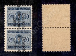 Zara - 1943 - Coppia Del 10 Cent (2bg - Soprastampa Spostata) Nuova Con Gomma Integra (2.250) - Other & Unclassified