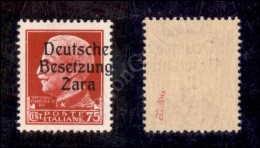 Zara - 1943 - 75 Cent (8f - Soprastampa A Destra) Nuovo Con Gomma Integra (525) - Sonstige & Ohne Zuordnung