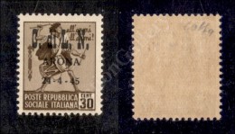 Arona - 1945 - 30 Cent (17 - Senza Filigrana) Nuovo Con Gomma Integra - Colla (3.500) - Altri & Non Classificati
