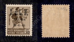 Arona - 1945 - 30 Cent (17 - Senza Filigrana) Nuovo Con Gomma Integra - Colla (3.500) - Sonstige & Ohne Zuordnung