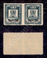 Castiglione D’Intelvi - 1945 - Coppia Del 50 Cent Su 1 Lira (18a) Non Dentellata Al Centro Nuova Con Gomma... - Autres & Non Classés