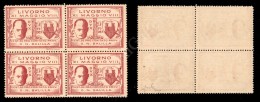 Livorno -1930 - 30 Cent (tre 1 + 1c) In Quartina Nuova Con Gomma Integra - Trattino In Pos. 3 (1.750+) - Other & Unclassified